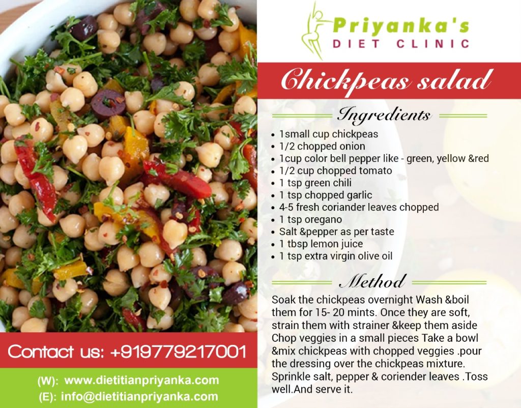 Cheakpeas Salad - Dietitian Priyanka